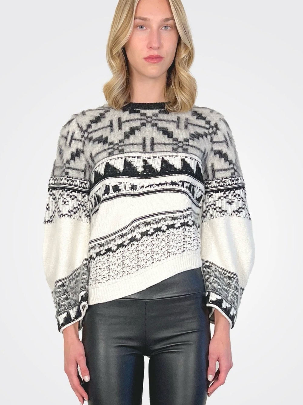 NUDE Nordic Knit Crewneck Sweater